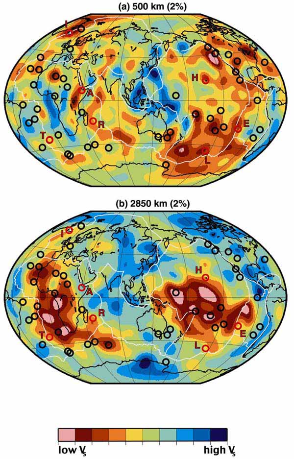 Distribution of the 49 hotspots.